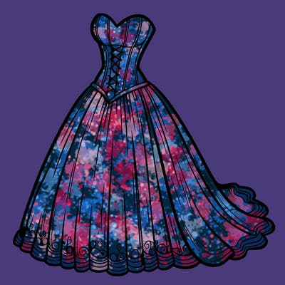 wedding dress-corset and a long and flowy skirt