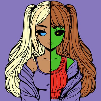 realistic girl split