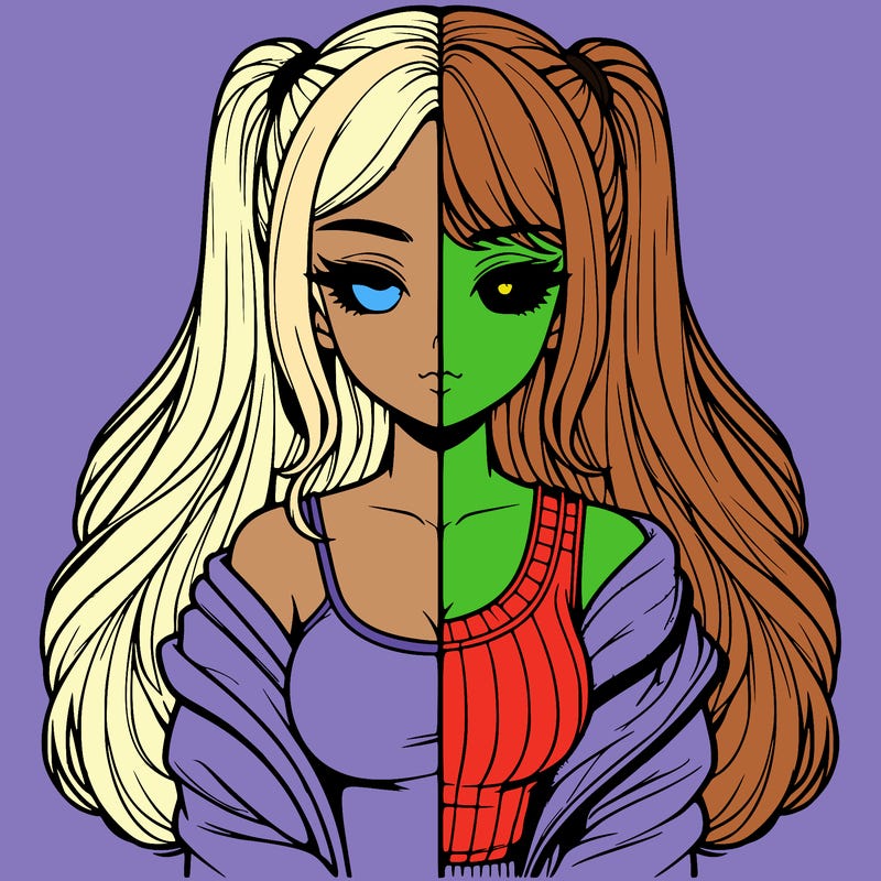 realistic girl split