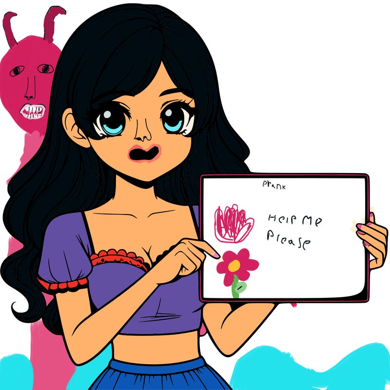 realistic pretty girl holding blank sign