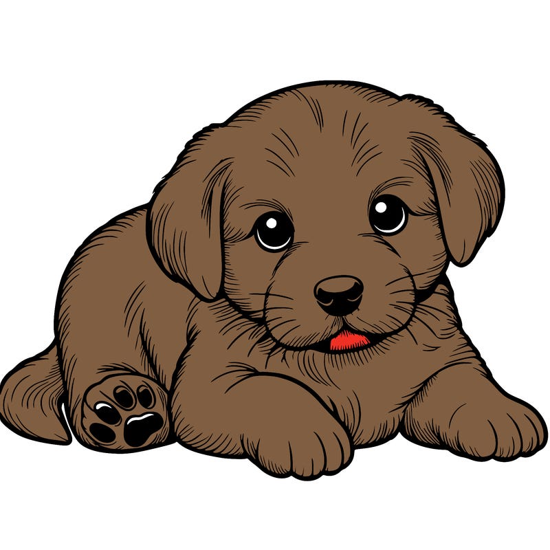 a cute realistic puppy