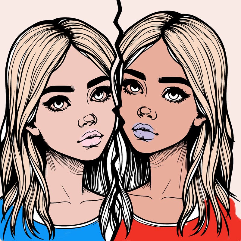 realistic girl split