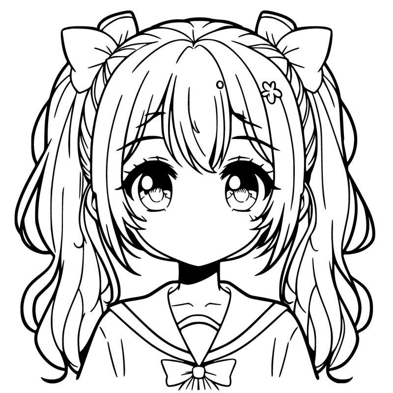 anime girl with no mouth