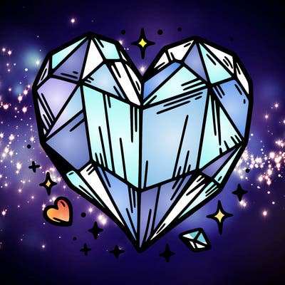crystal heart
