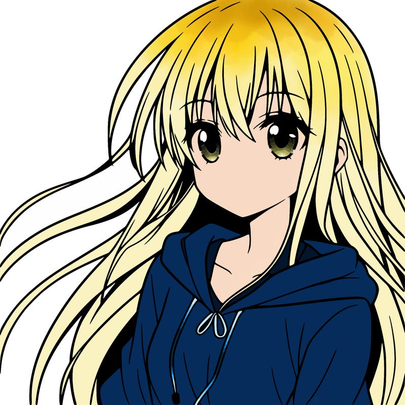 anime girl with long hair