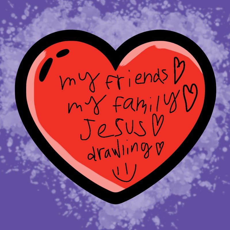 a blank heart