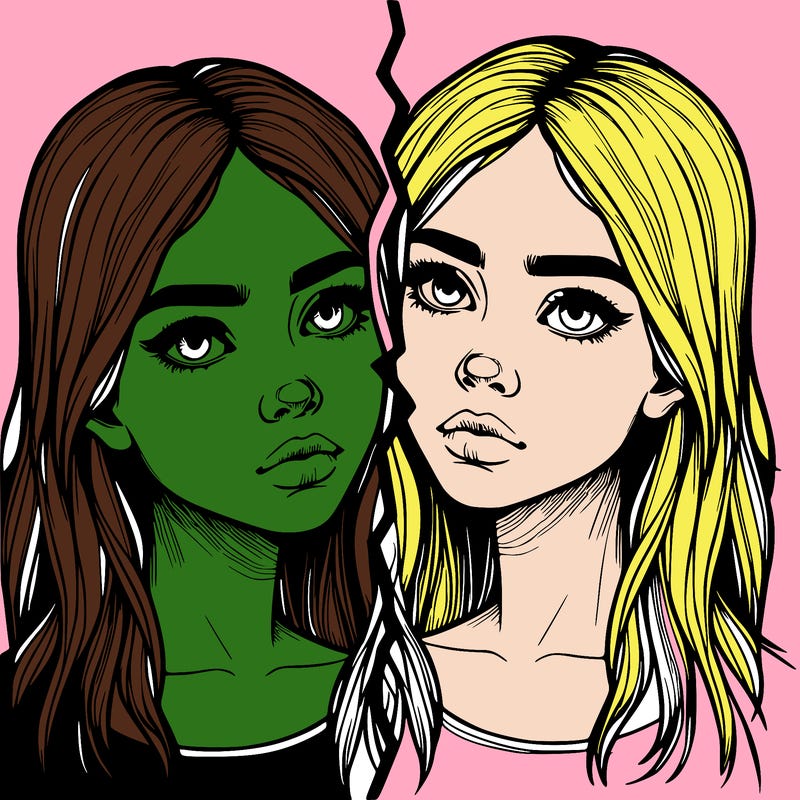 realistic girl split