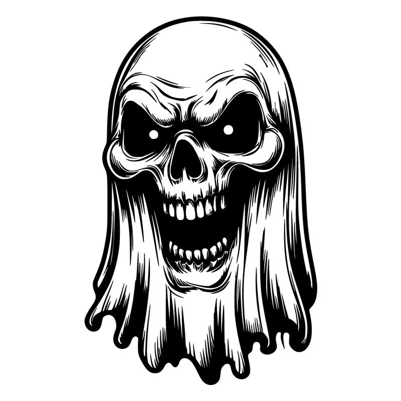 realistic scary ghost face