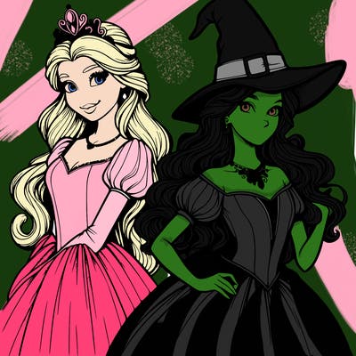 a realistic princess and a witch
