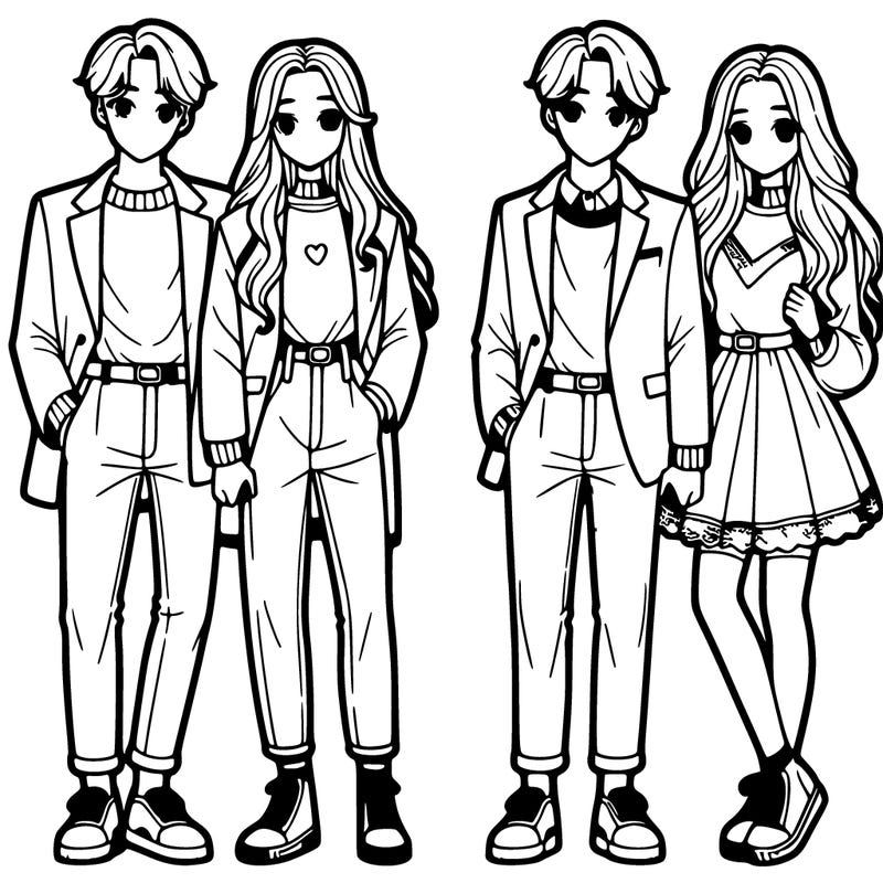 couples with matching outfits