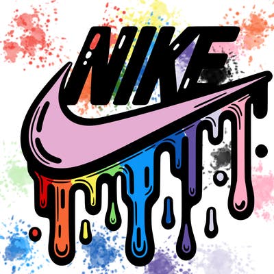 dripping nike logo