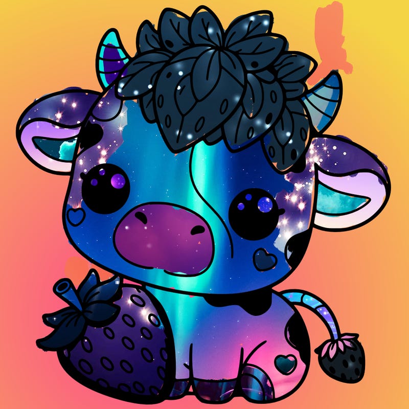 cute strawberry cow