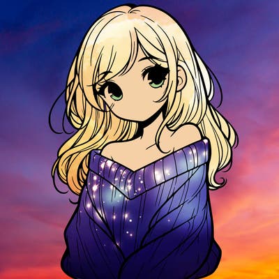 shy pretty girl wearing a sweater that is falling off one shoulder portrait