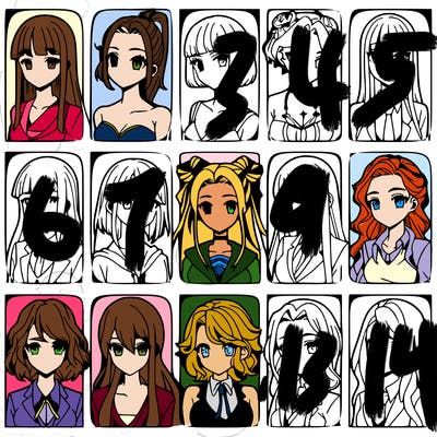 girls that look diffrent anime