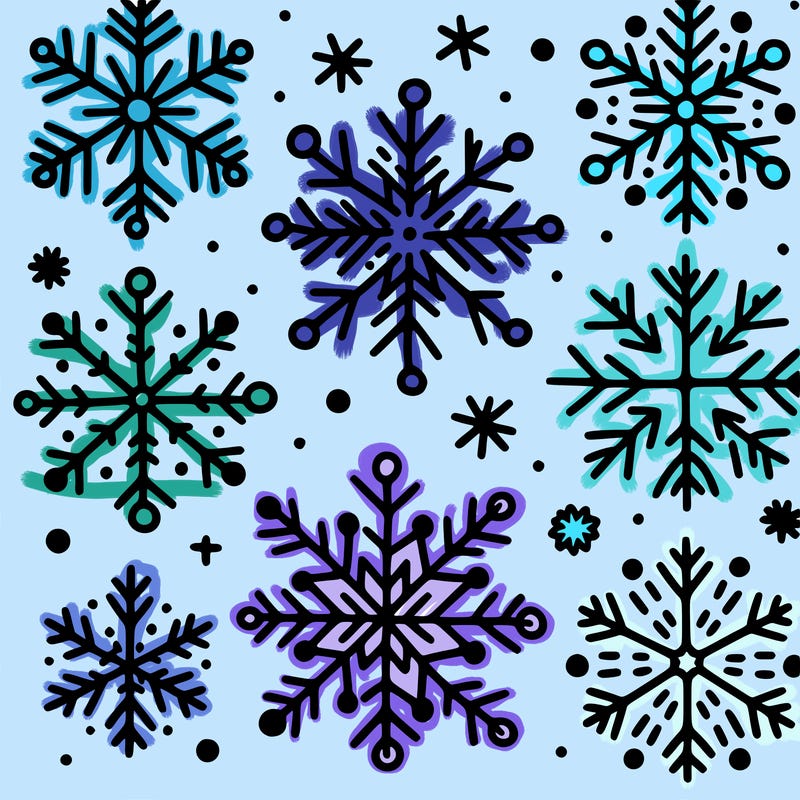simple snowflakes pattern