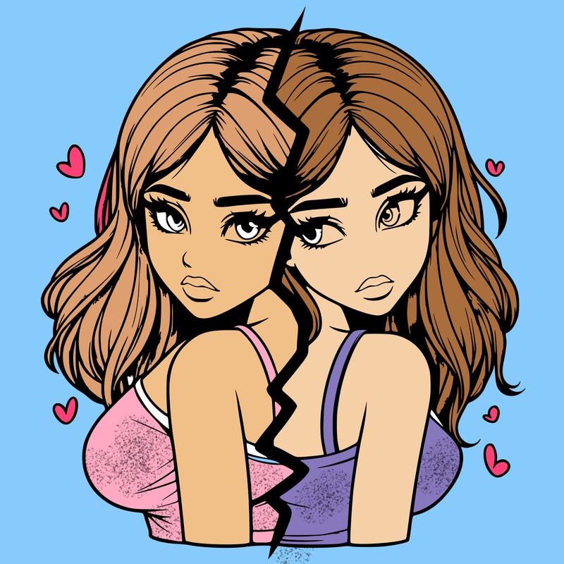 realistic girl split