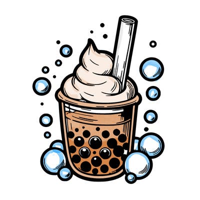 realistic popping boba