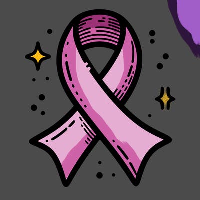 ribbon symbol of national breast cancer awareness month