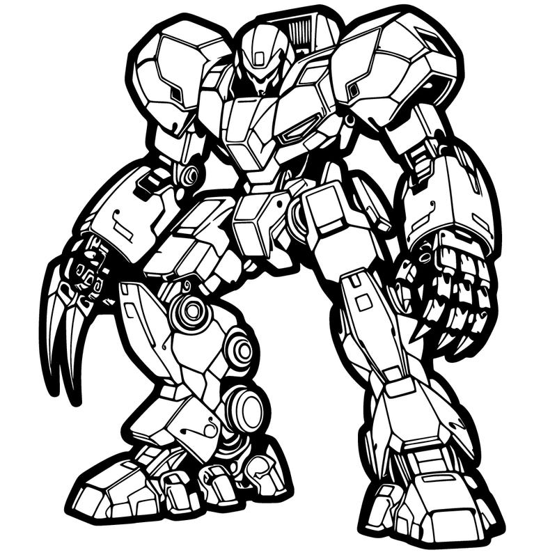 mecha with armored claws.