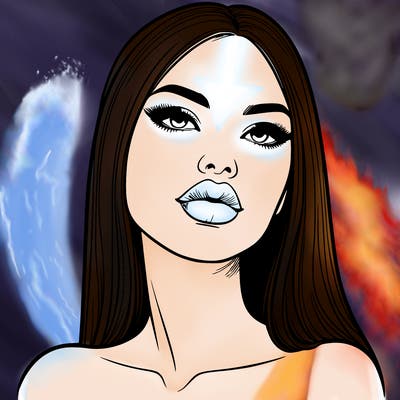 realistic woman with full lips