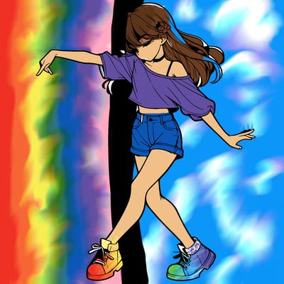 realistic girl danceing