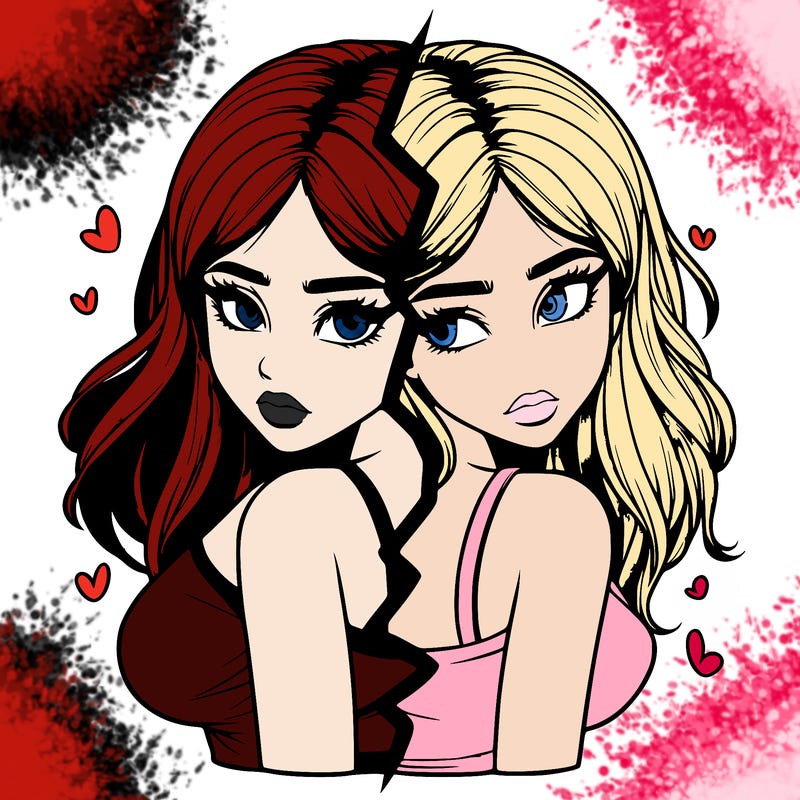 realistic girl split