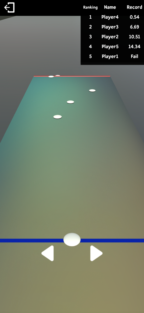 Baduk Shooter 3D - Baduk Shooter 3D gameplay showing stones on a board and ranking records