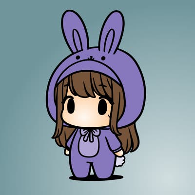 a girl in a bunny costume