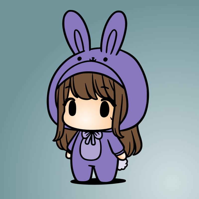 a girl in a bunny costume