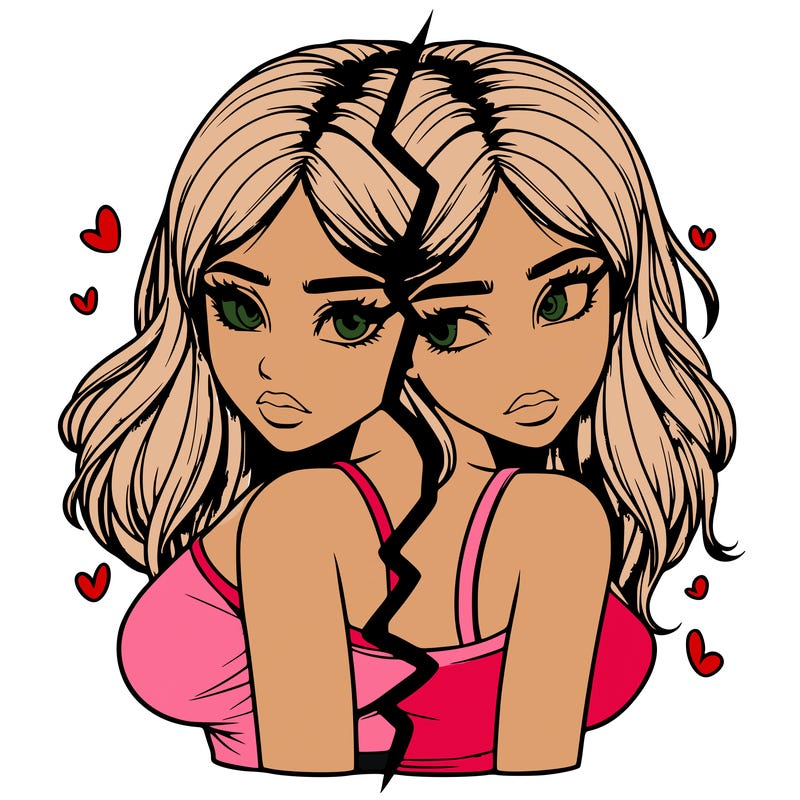 realistic girl split