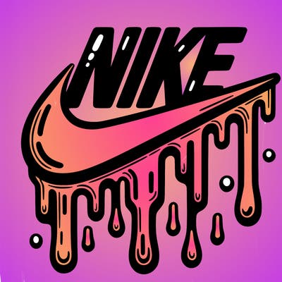 dripping nike logo