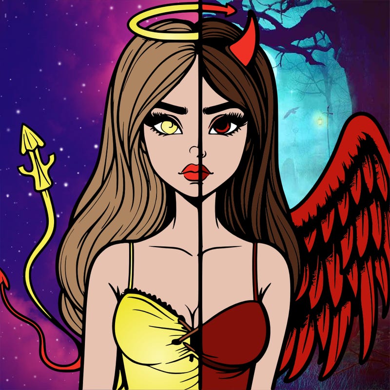 devil vs angel realistic girl