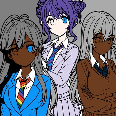 anime girls teenagers
