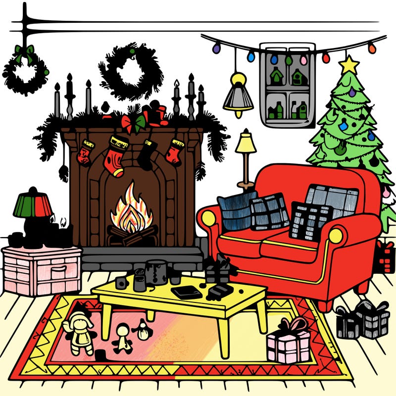 christmas livingroom