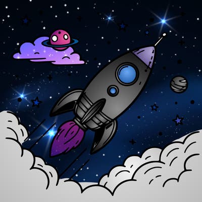 rocket in space