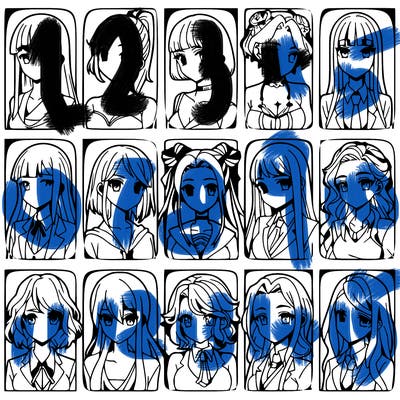 girls that look diffrent anime