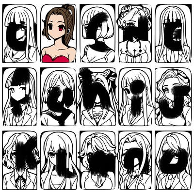 girls that look diffrent anime