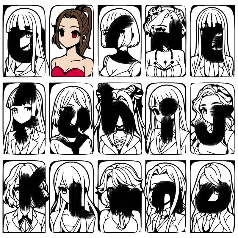 girls that look diffrent anime