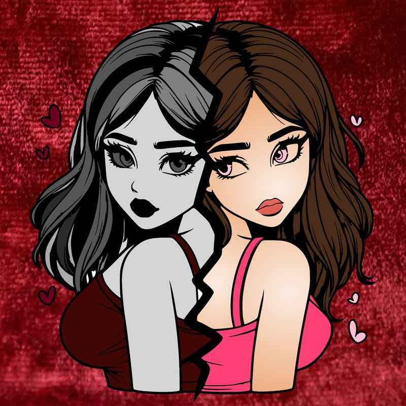 realistic girl split