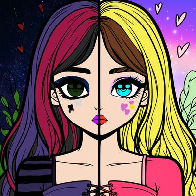 realistic girl split