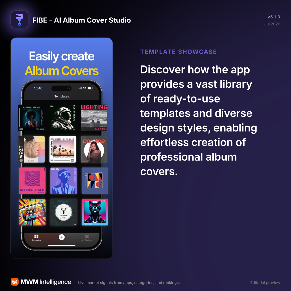 FIBE - AI Album Cover Studio - Graphics & Design App | MWM