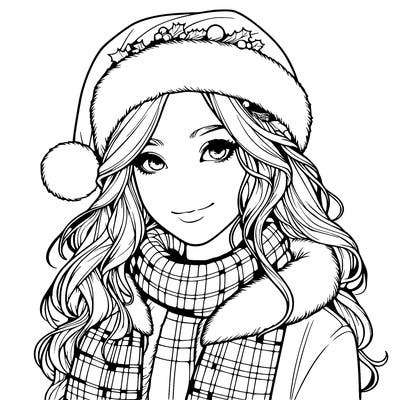 realistic christmas girl