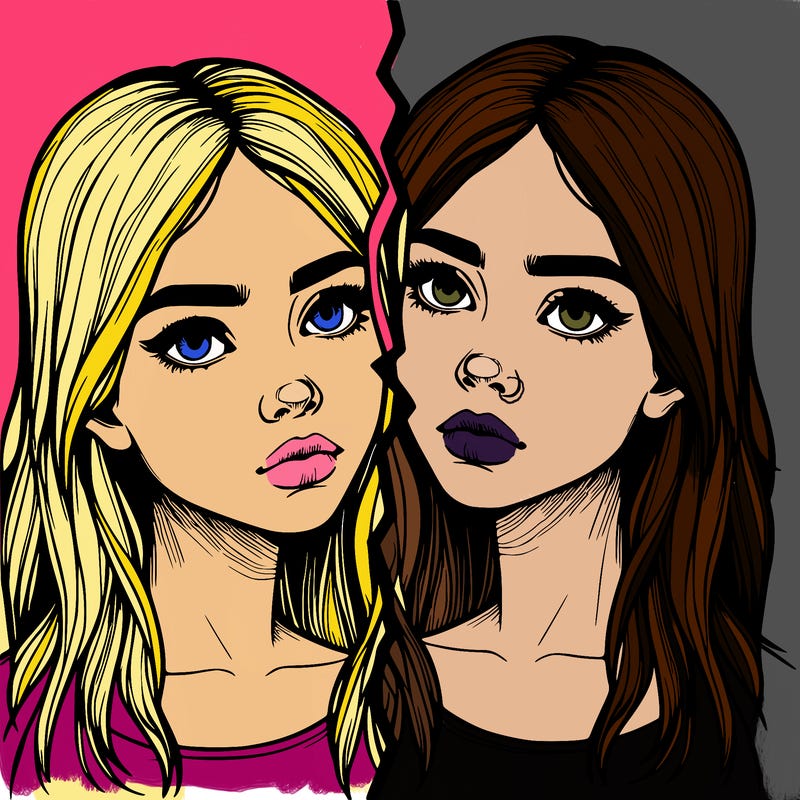 realistic girl split