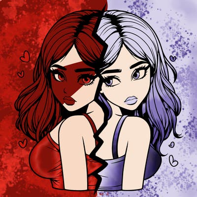 realistic girl split