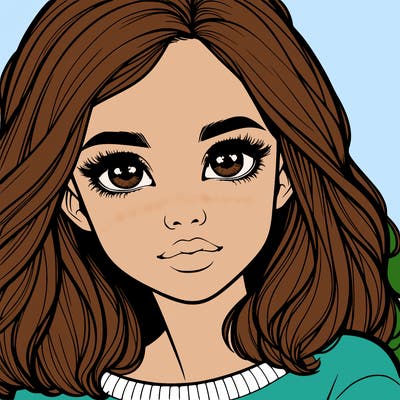 realistic girl whith cute eyes