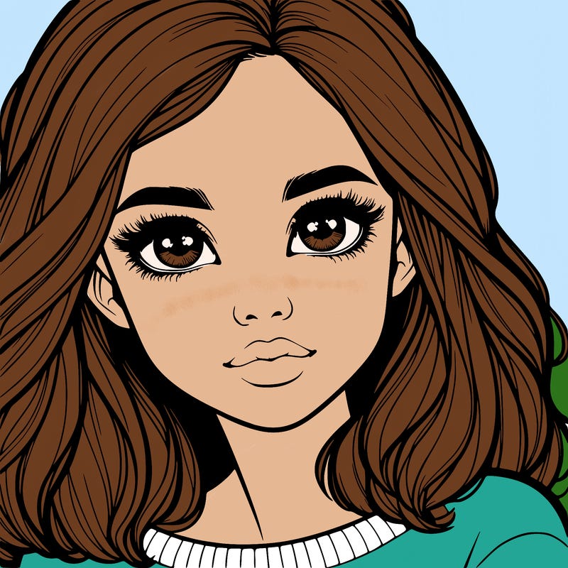 realistic girl whith cute eyes