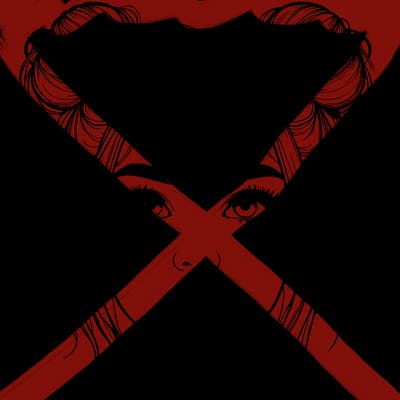 realistic girl with two buns on her hair and lips