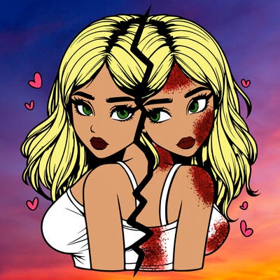 realistic girl split