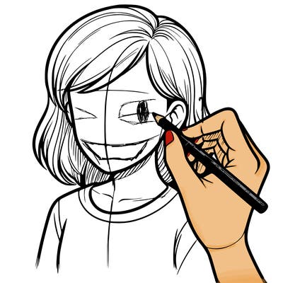 drawing a realistic person