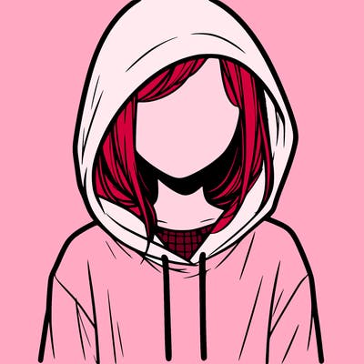 faceless girl in hoodie
